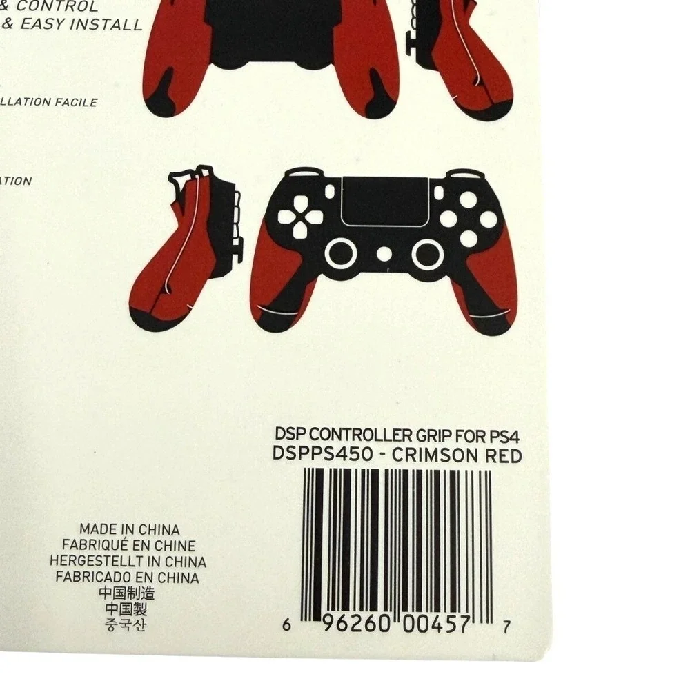 2 Pack Lizard Skins DSP Controller‎ Grip PS4 Crimson Red 0.5mm NEW
